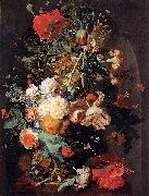 Vase of Flowers in a Niche